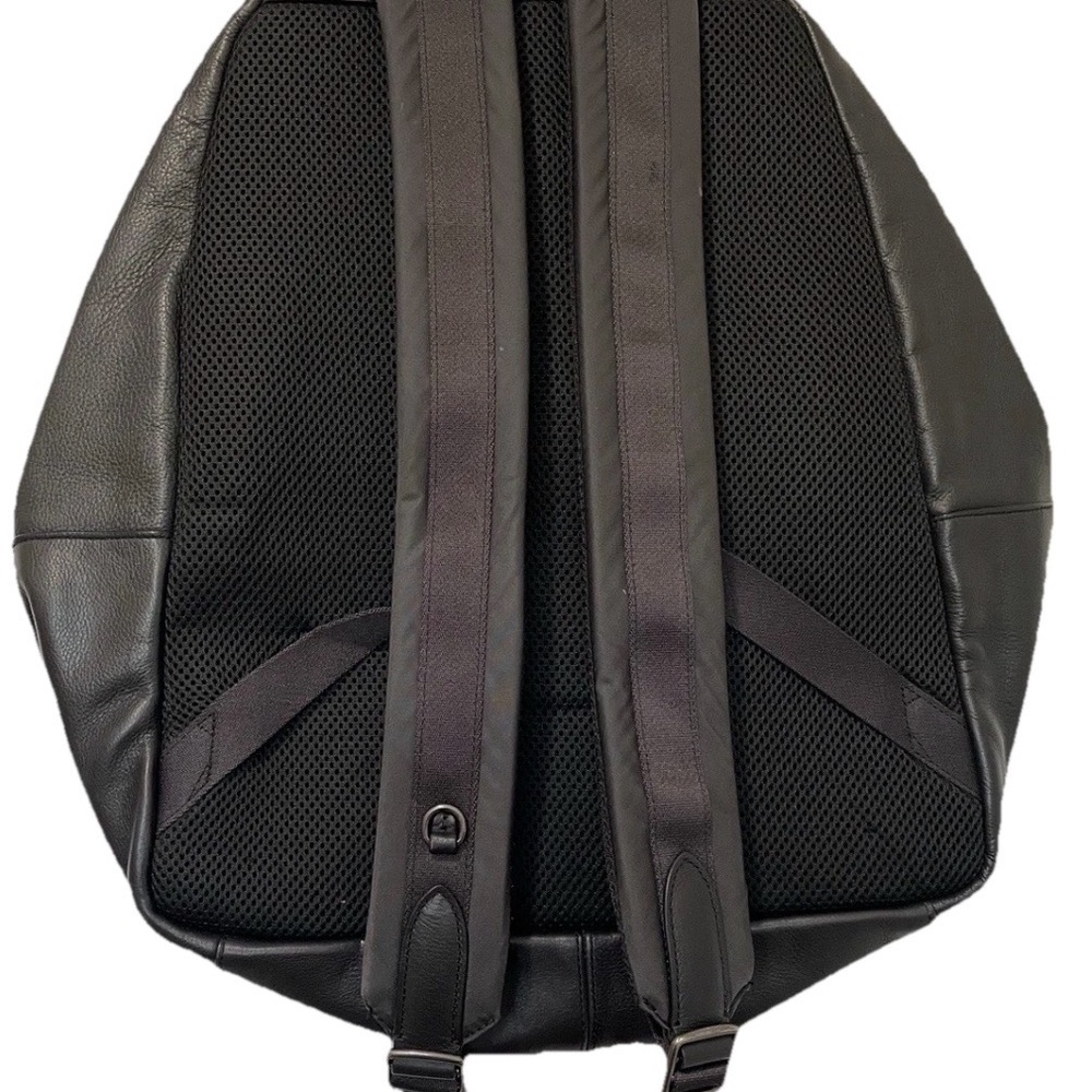 COACH Men’s Charles Plaid LEATHER BACKPACK Like New - Picture 4 of 13